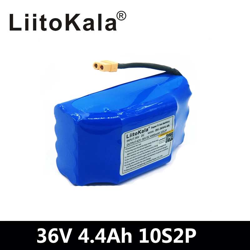 LiitoKala 36V 4.4 אה 5.2 Ah גבוה ניקוז 2 גלגל קטנוע חשמלי עצמית, איזון ליתיום סוללה עצמית, איזון מתאים 6.5