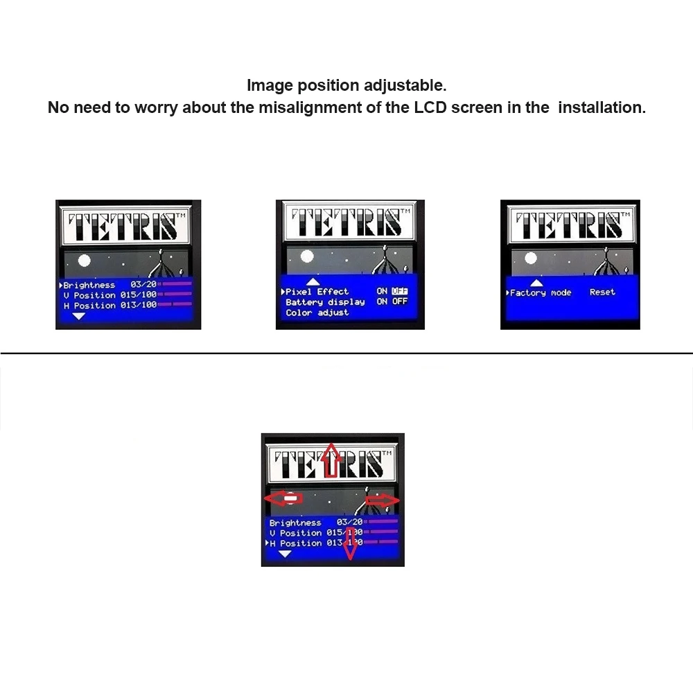 OSD Q5 GBP מסך IPS LCD עבור גיים בוי כיס 8 צבע פיקסל רטרו LCD Mod ערכות - 4