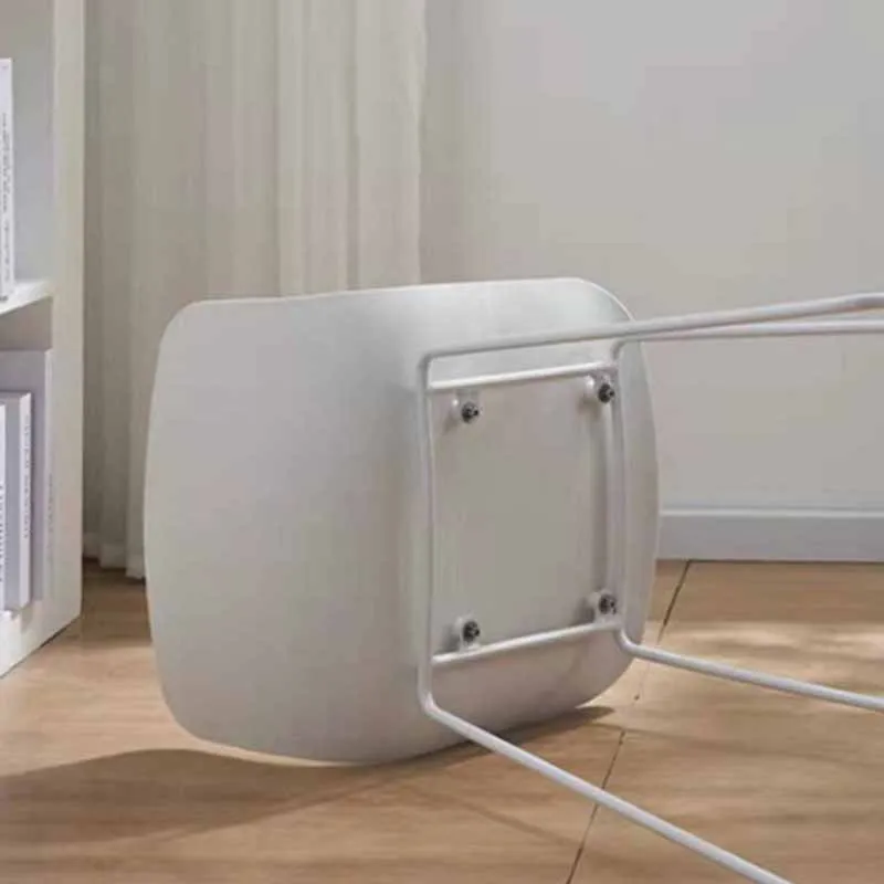 לבן סקנדינבי מינימליסטי הסלון גבוה במשרד בר כיסא האוכל מתכת המחשב כיסא פלסטיק Sillas בר ריהוט הבית XY50BC - 4