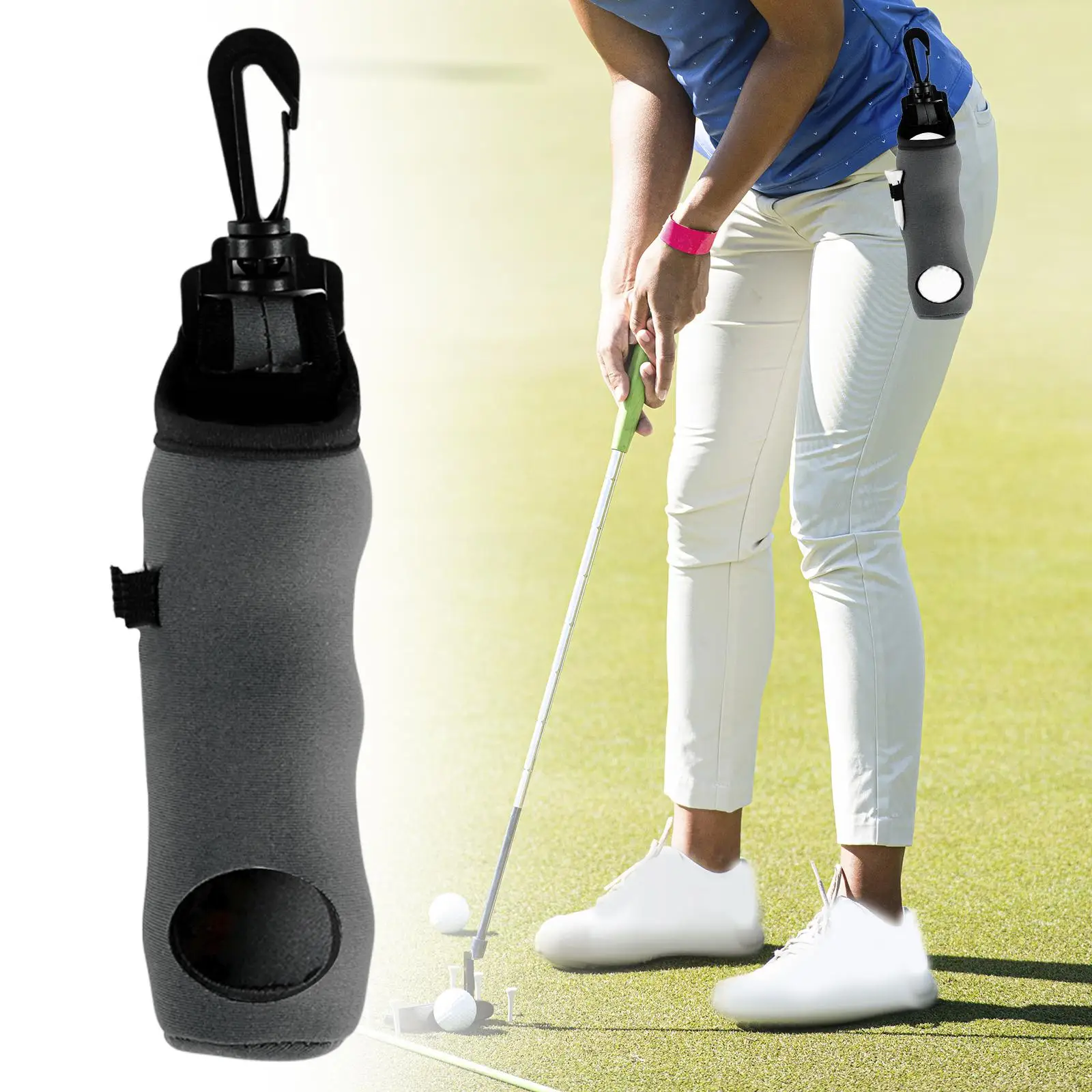 כדור גולף שקיות ארגונית אביזרי גולף במועדון הגולף ציוד נייד כדור גולף אספן של גולף מחזיק נרתיק לנשים, גברים - 4