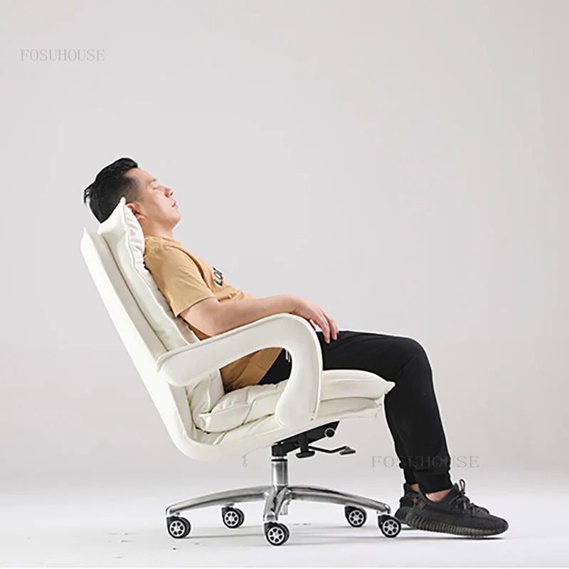 בבית כיסאות במשרד מודרניות רך, כרית המשחקים הכיסא נורדי להרים המסתובב כורסה פשוט משענת כיסא המחשב ריהוט משרדי - 4