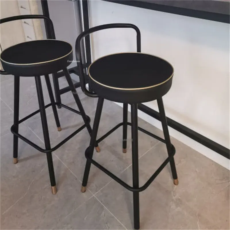 מודרני ברזל יצוק בר כסאות בר רהיטים ביתיים מינימליסטי הבר כסא דלפק פנאי משענת גב גבוהה רגלי הכיסא - 4