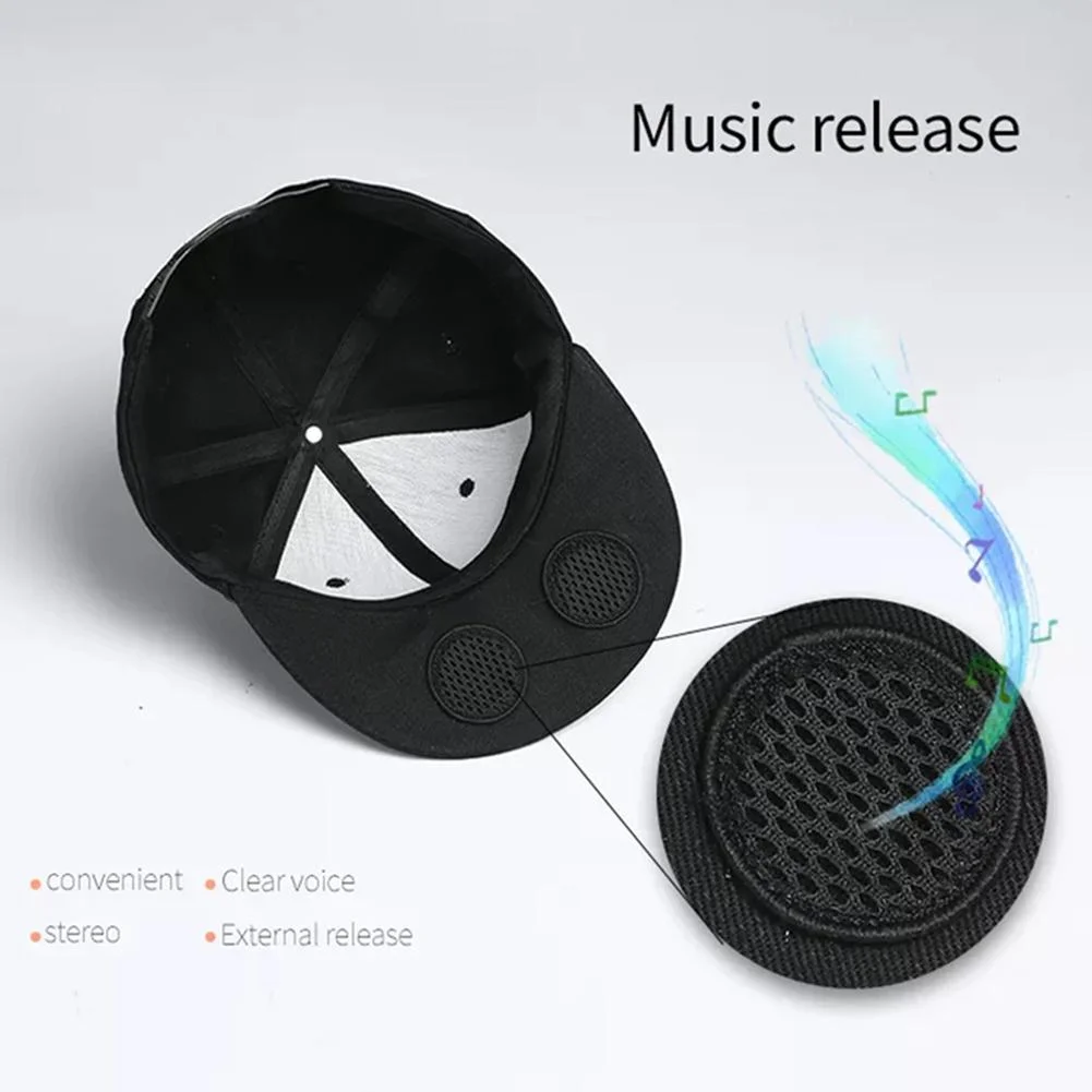 XY2 Bluetooth רמקול אודיו כובע LED נורית מצב ידיים חופשיות מתקשר צליל סטריאו תיבת כובע בייסבול עם מיקרופון עבור הטלפון - 4