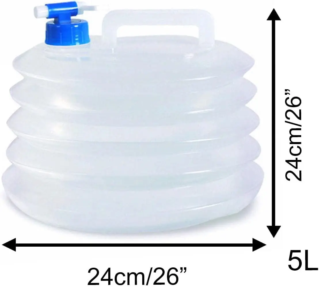 10L מתקפל מיכל מים נייד מתקפל לקמפינג מנשא מים עם ברז, PE כד המים דלי אחסון עבור שיירות קמפי - 4