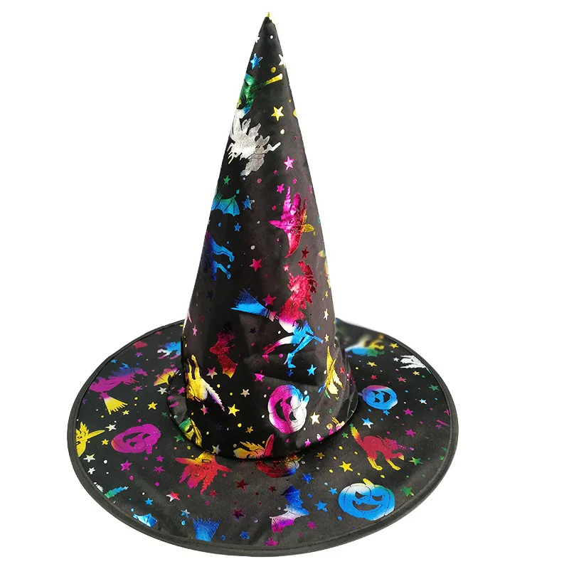 המכשפה כובע ליל כל הקדושים כובע מסיבה אספקה מוזהב המכשפה כובע נשף להתלבש קוסם כובע כובע קסמים עבור ילדים מבוגרים. - 4