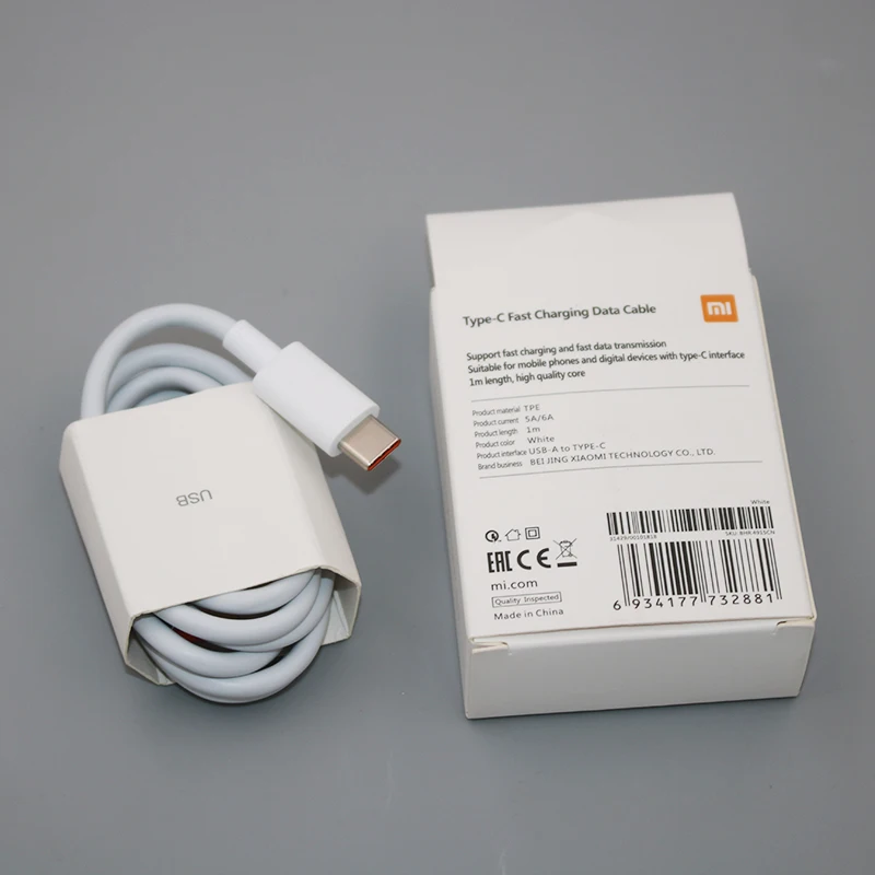 מקורי Xiaomi 6א USB C Tubro טעינה מהירה כבל 1 מ ' טיפו סי מהר מטען כבל MI 11 מידות 12 10 9 Pro פוקו M3 M4 F3 Mix4 - 4