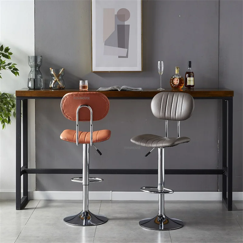 סגנון אירופאי קרח משי כסאות בר כסאות בר במטבח ריהוט יוקרה להרים מסתובב נגד צואה מודרני יצירתי כיסא גבוה - 4