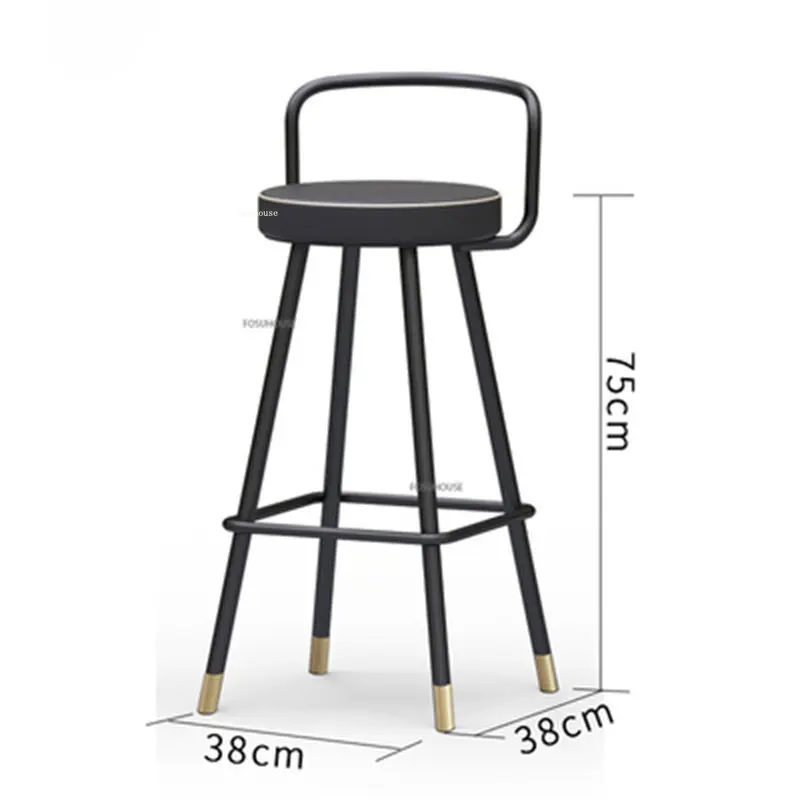 מודרני ברזל יצוק בר כסאות בר רהיטים ביתיים מינימליסטי הבר כסא דלפק פנאי משענת גב גבוהה רגלי הכיסא - 5