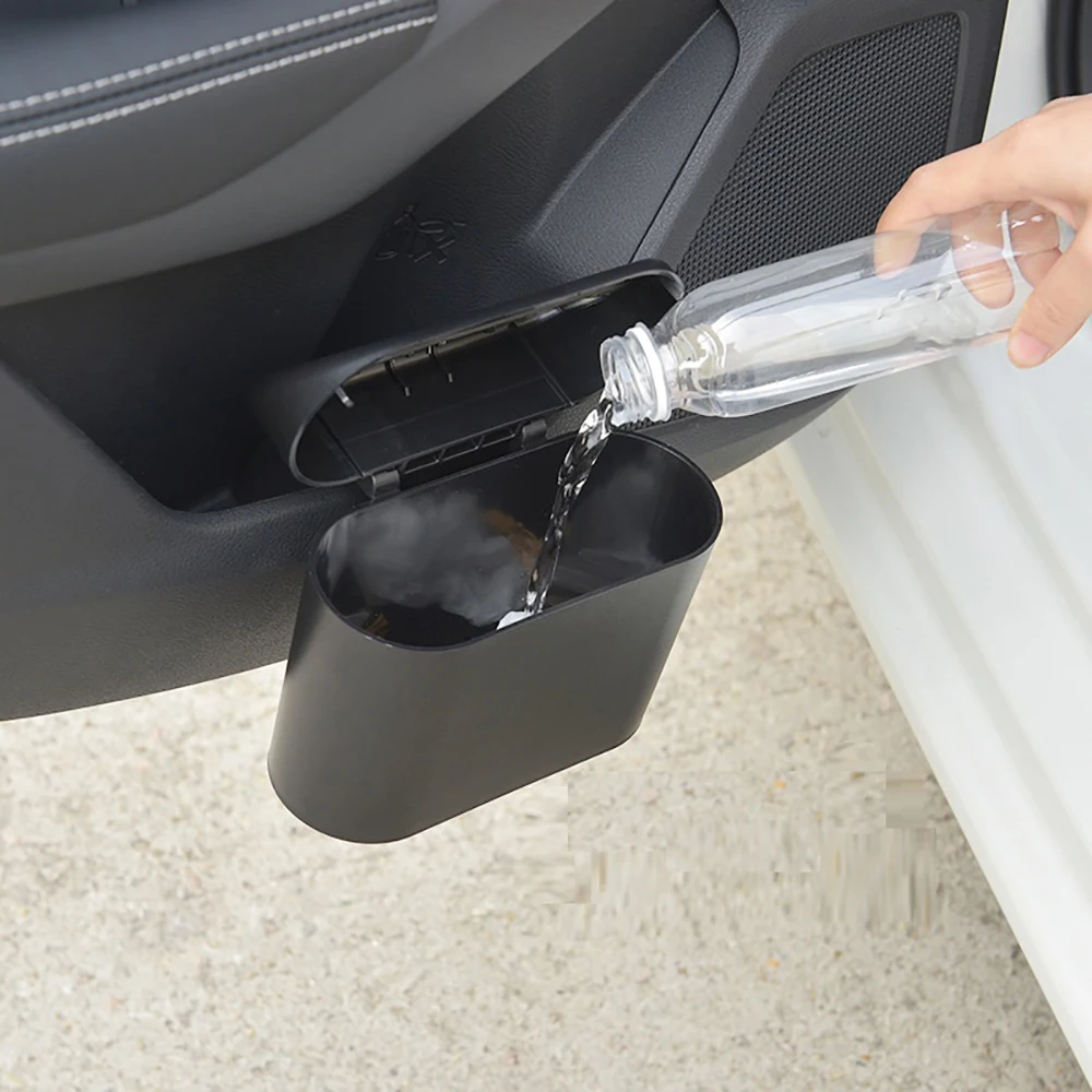 הרכב האשפה תלוי רכב זבל אבק תיק אחסון תיבת הריבוע השחור לחיצה על סוג הרכב שקית אשפה פח אשפה של רכב יכול - 5