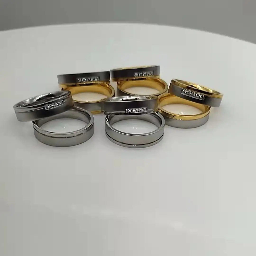 טבעות נישואין לזוגות המאהב של ברית הזוגות השנה 925 כסף זהב לבן צבע נירוסטה טבעת נישואין - 5