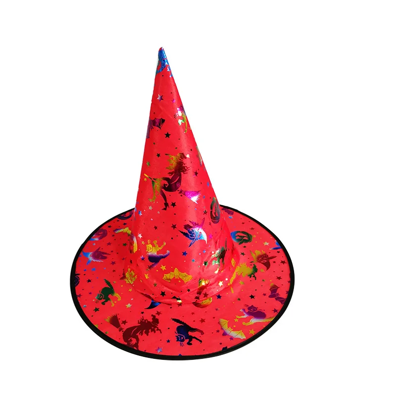 המכשפה כובע ליל כל הקדושים כובע מסיבה אספקה מוזהב המכשפה כובע נשף להתלבש קוסם כובע כובע קסמים עבור ילדים מבוגרים. - 5