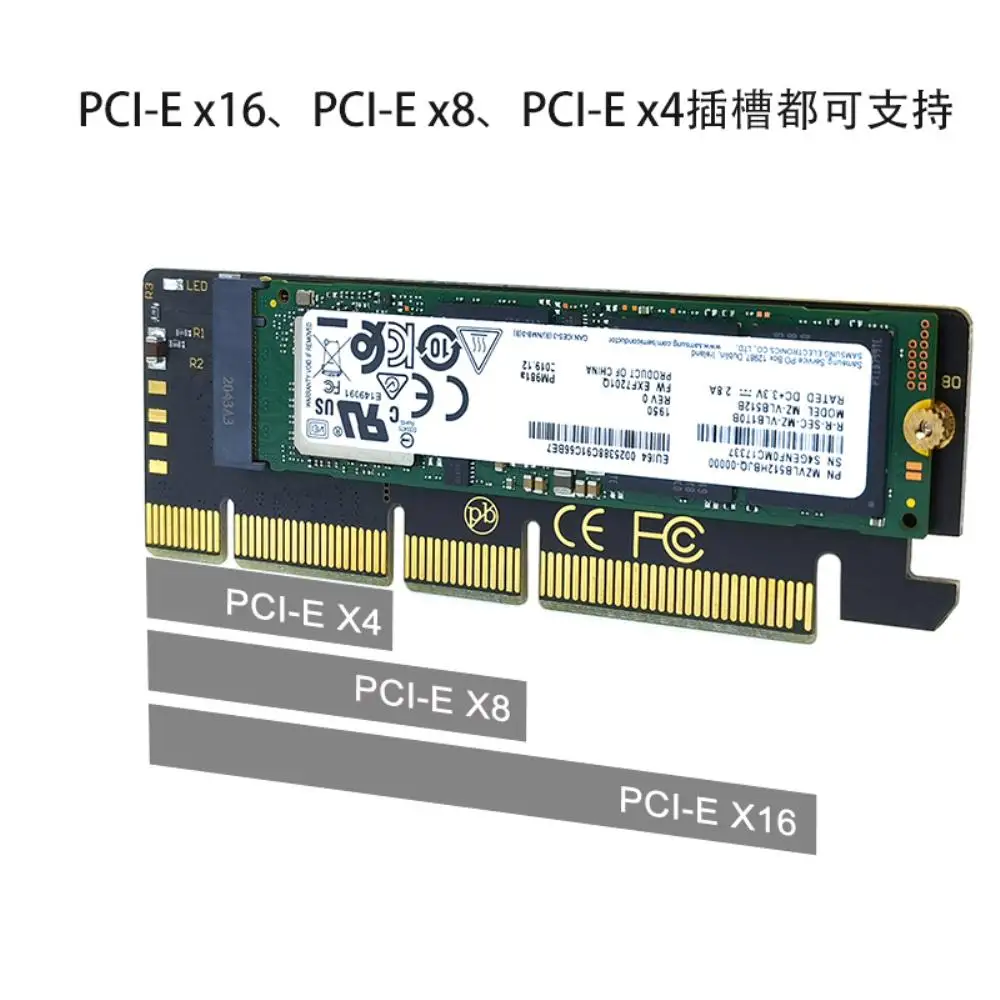 PCI-E כרטיס מתאם NVMe PCIe M. 2 NGFF SSD כדי PCIe X1 מתאם כרטיס PCIe X1 M. 2 Card עם הסוגר על 2230 2240 2260 SSD M2 - 5